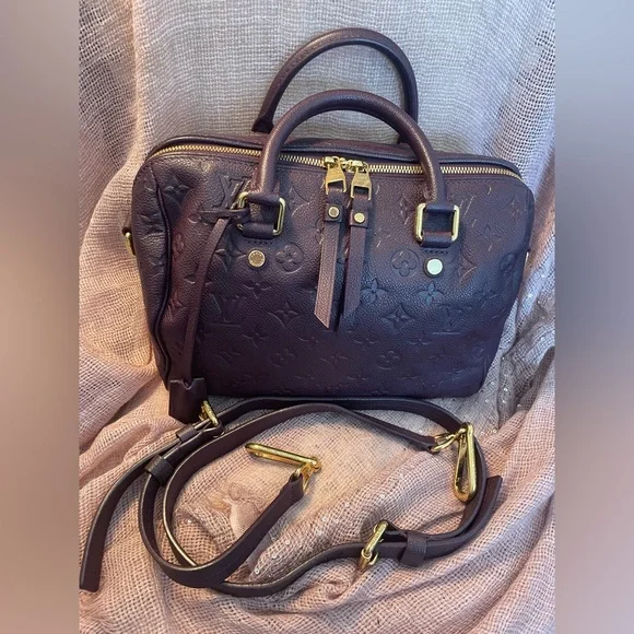 LOUIS VUITTON Empreinte Speedy Bandouliere 25 Leather HandBag - Picture 1 of 17